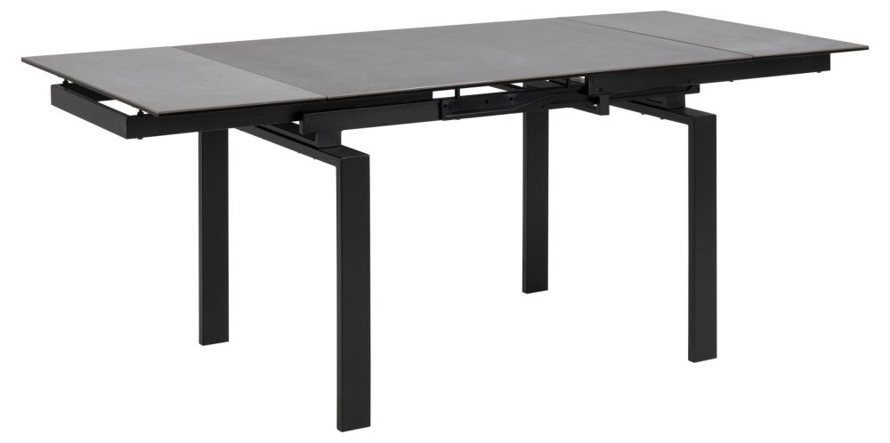 Product photograph of Hauser Black Ceramic 4-8 Seater Extending Dining Table from Choice Furniture Superstore.