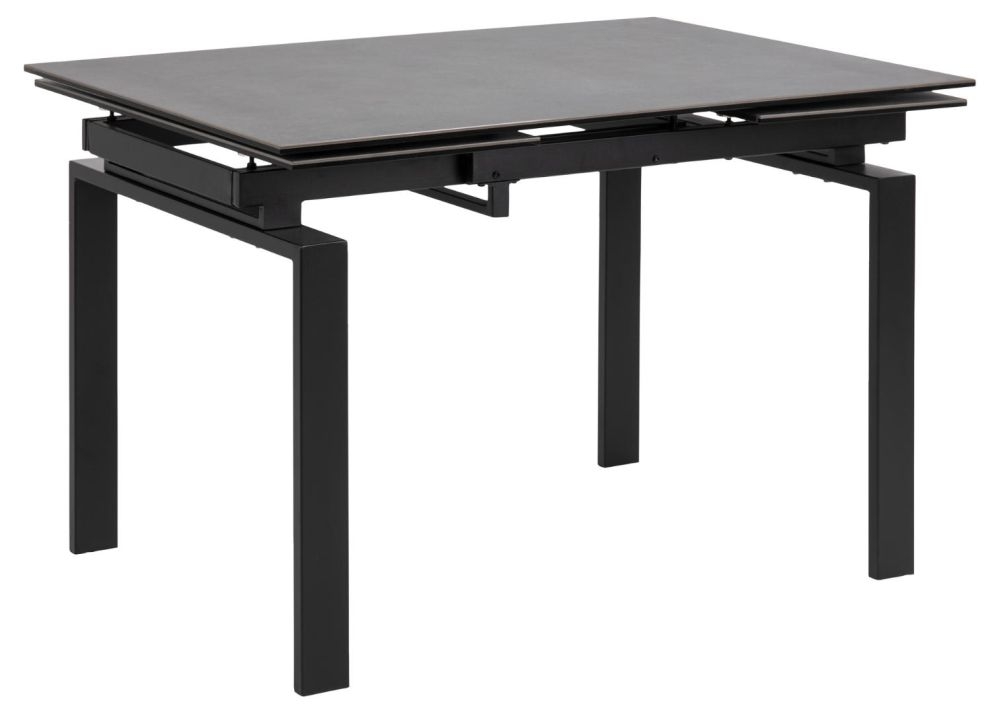 Product photograph of Hauser Black Ceramic 4-8 Seater Extending Dining Table from Choice Furniture Superstore.