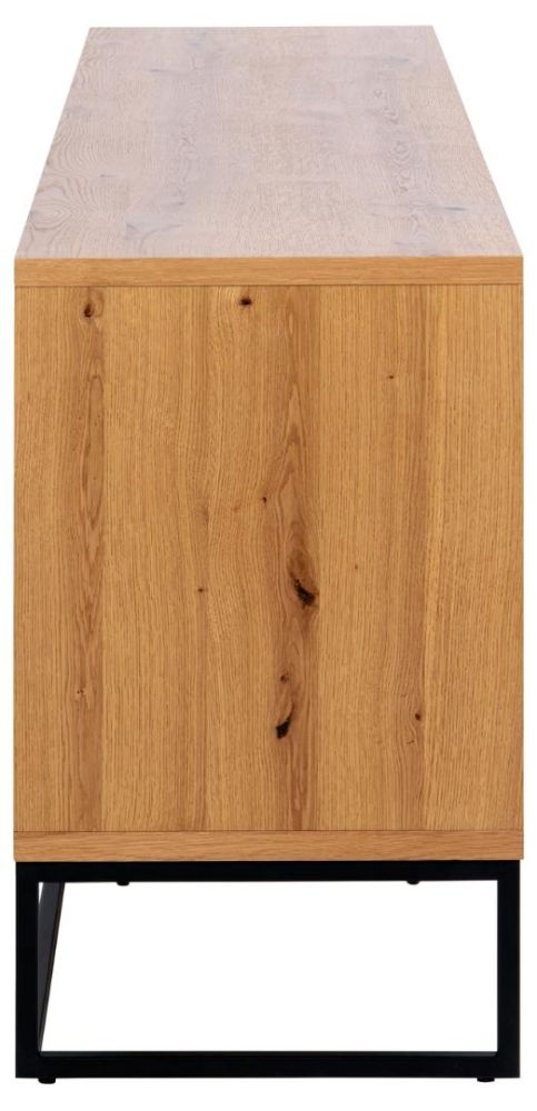 Product photograph of Dahlen Oak 2 Door 2 Drawer Sideboard from Choice Furniture Superstore.