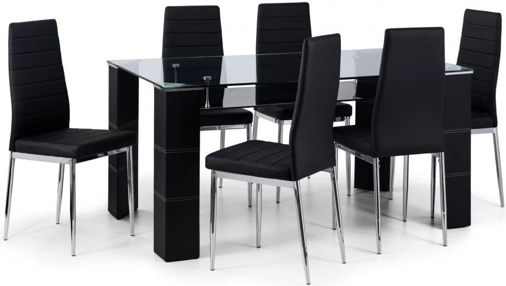 Product photograph of Greenwich Glass Dining Table - 6 Seater from Choice Furniture Superstore.