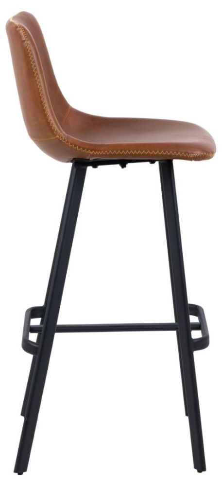 Product photograph of 2 X Ingenio Tan Faux Leather Bar Stool from Choice Furniture Superstore.