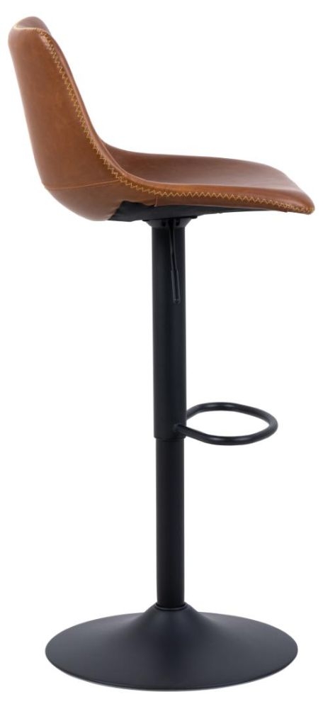 Product photograph of 2 X Ingenio Tan Faux Leather Gas Lift Bar Stool from Choice Furniture Superstore.