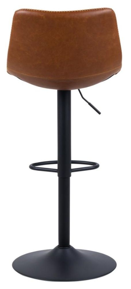 Product photograph of 2 X Ingenio Tan Faux Leather Gas Lift Bar Stool from Choice Furniture Superstore.