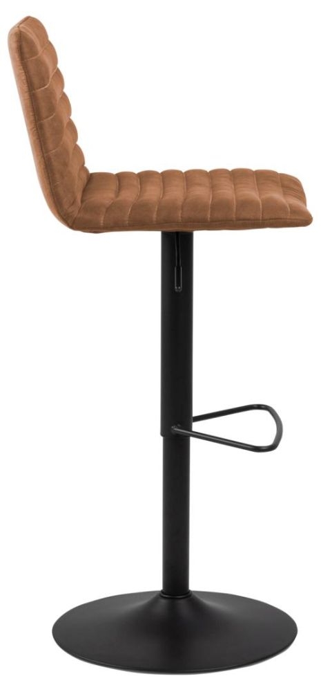 Product photograph of Set Of 2 Kiln Camel Fabric Gas Lift Bar Stool from Choice Furniture Superstore.