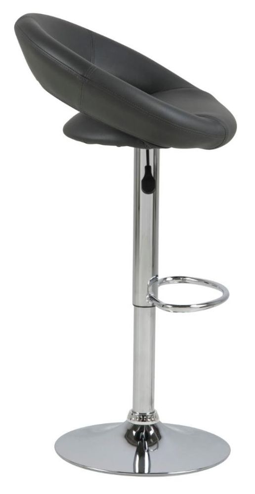 Product photograph of Pinole Faux Leather And Chrome Gas Lift Bar Stool - Sold In Pairs from Choice Furniture Superstore.