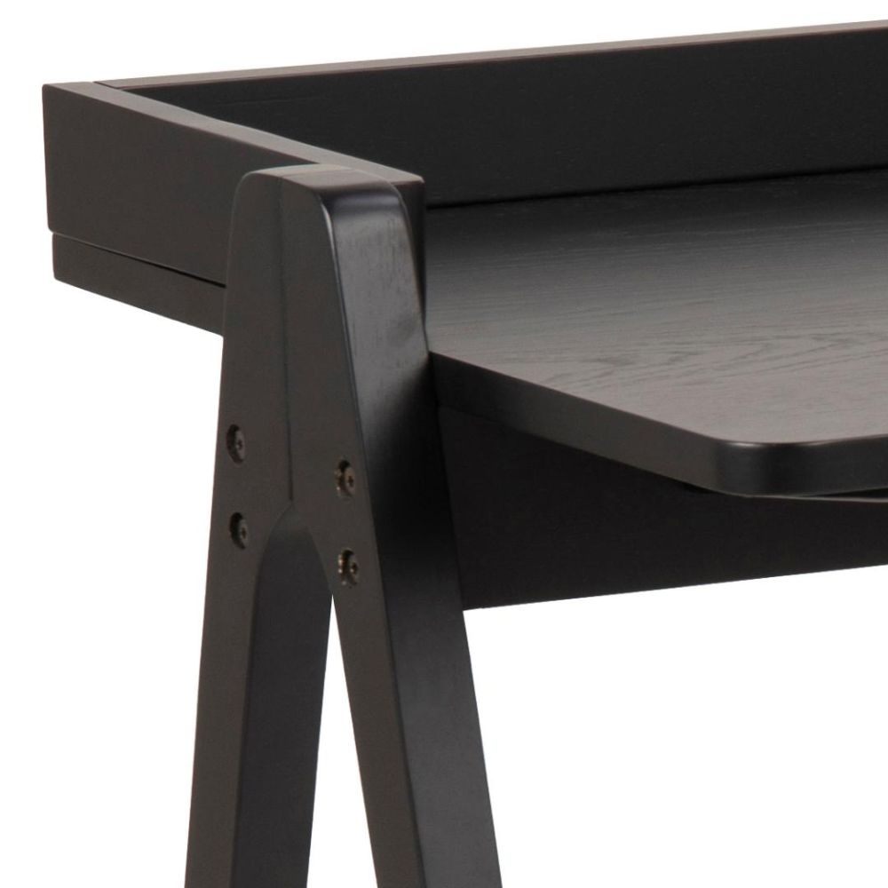 Product photograph of Montfort Black Writing Desk from Choice Furniture Superstore.