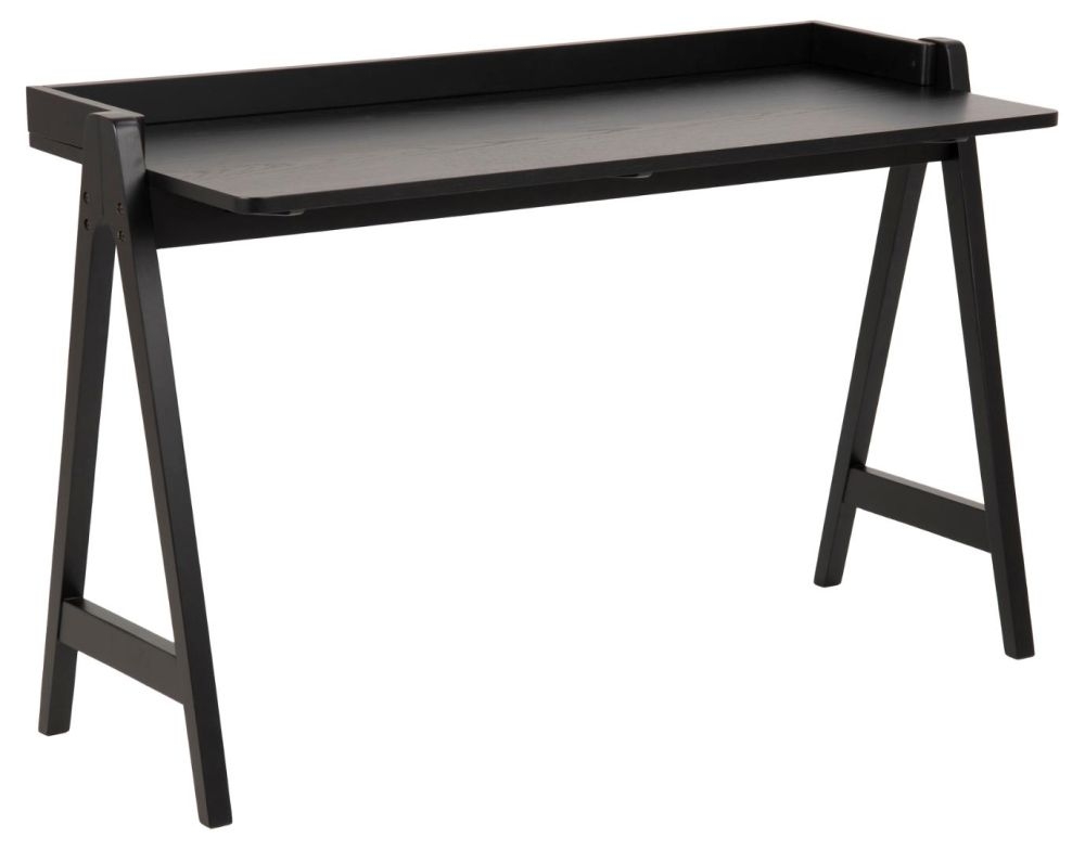 Product photograph of Montfort Black Writing Desk from Choice Furniture Superstore.