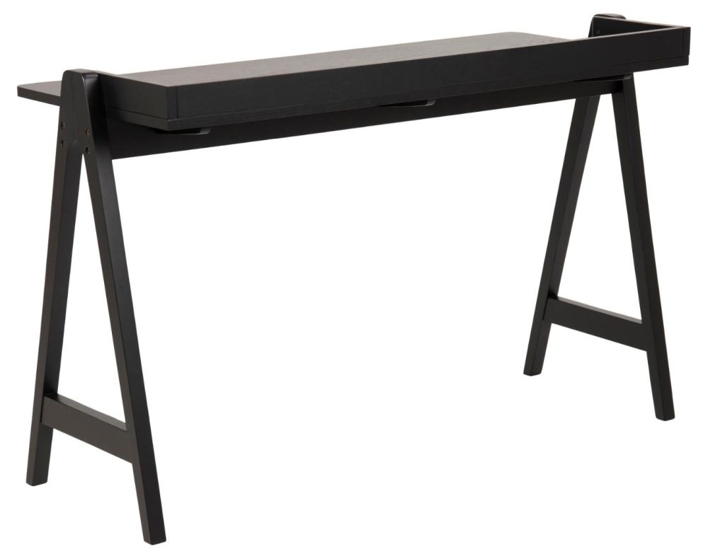 Product photograph of Montfort Black Writing Desk from Choice Furniture Superstore.
