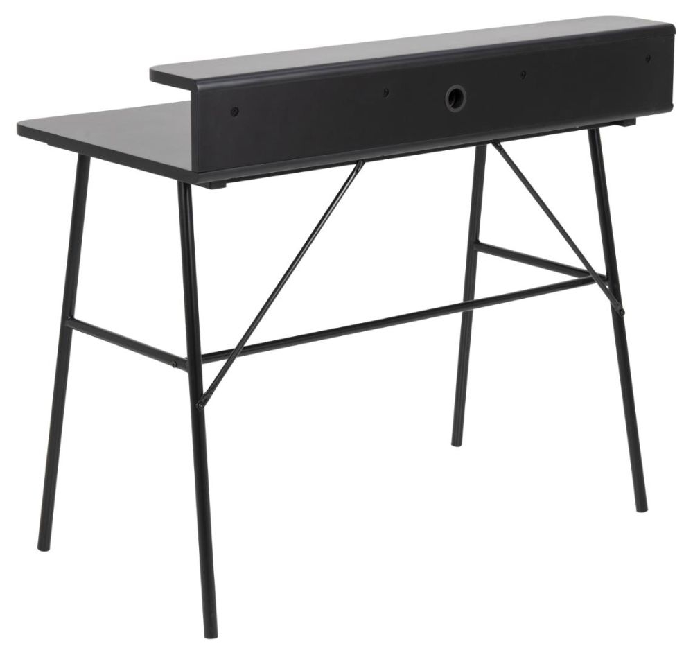 Product photograph of Ponca Black 1 Drawer Desk from Choice Furniture Superstore.