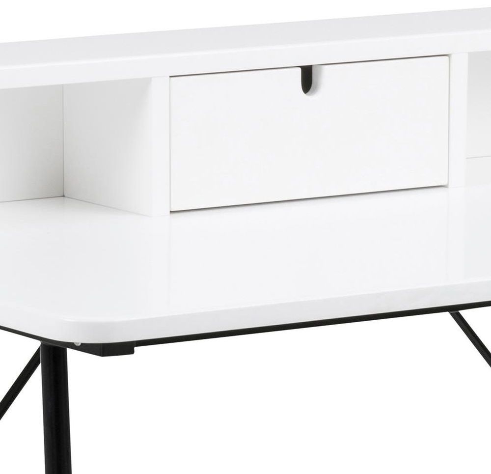 Product photograph of Ponca White 1 Drawer Writing Desk from Choice Furniture Superstore.