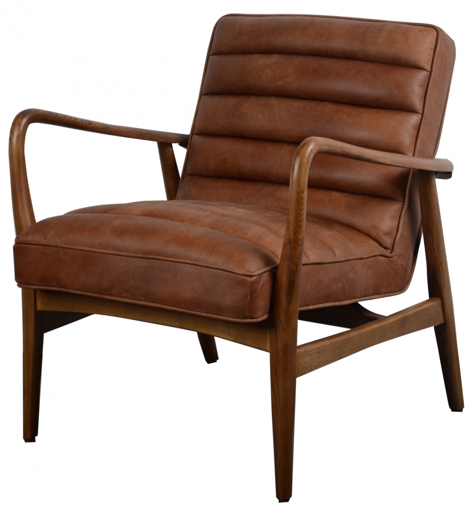 Product photograph of Carlton Additions Ribble Brown Leather Relax Armchair from Choice Furniture Superstore.