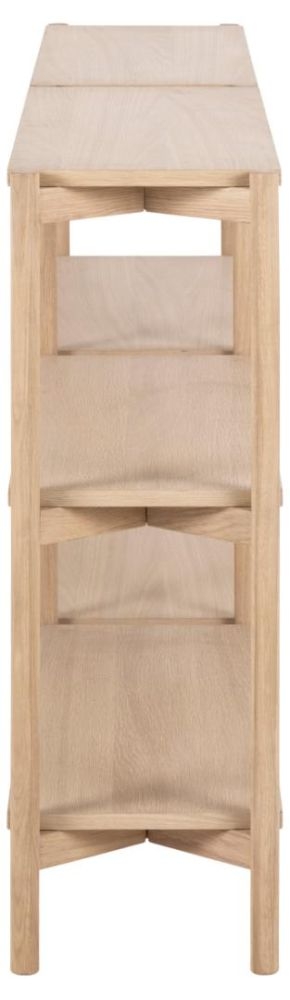 Product photograph of Bairoil White Oak Open Wide Bookcase from Choice Furniture Superstore.