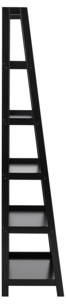 Product photograph of Welton Black Ladder Bookcase With 5 Shelves from Choice Furniture Superstore.