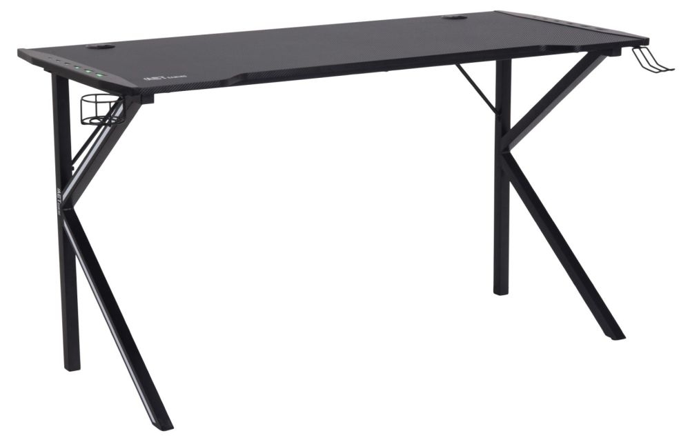 Product photograph of Nicasio Black Gaming Desk from Choice Furniture Superstore.