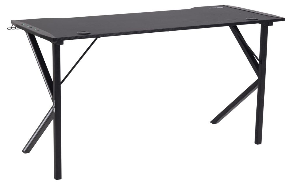 Product photograph of Nicasio Black Gaming Desk from Choice Furniture Superstore.