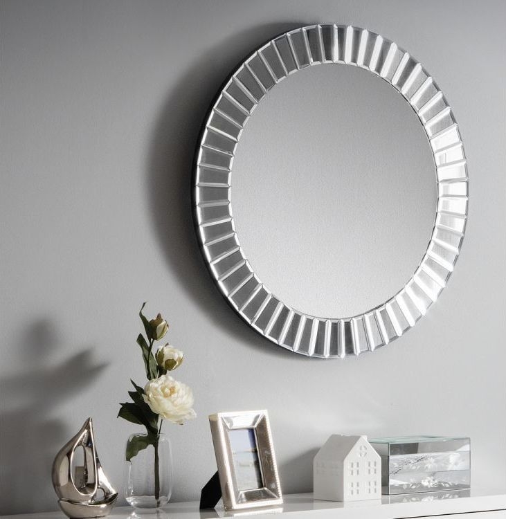 Product photograph of Sonata Round Wall Mirror - 60cm X 60cm from Choice Furniture Superstore.