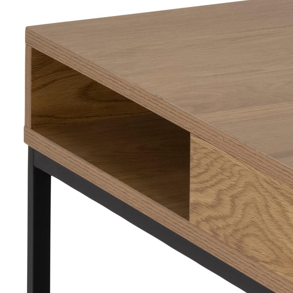 Wilsey Wooden Square Coffee Table - Comes in Oak and Black Options