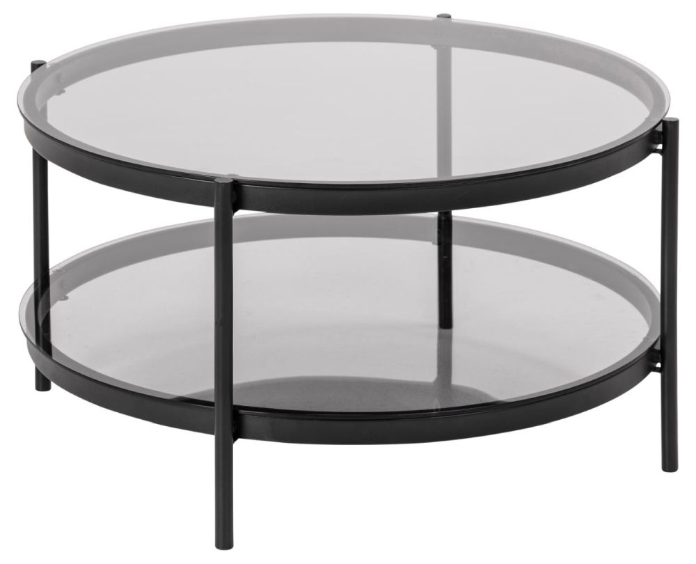 Product photograph of Briar Glass Round Coffee Table from Choice Furniture Superstore.