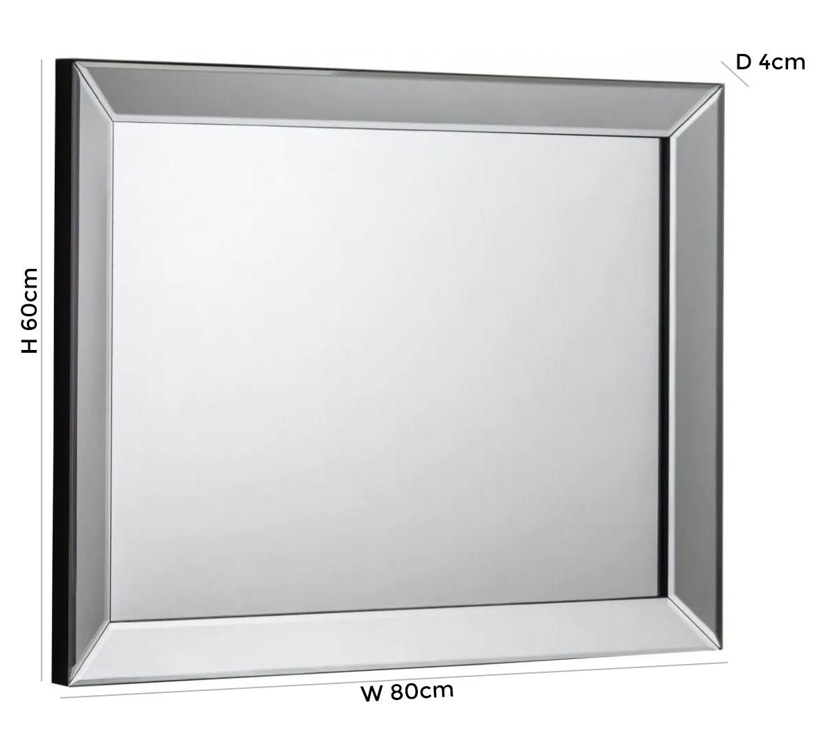 Product photograph of Soprano Venetian Rectangular Wall Mirror - 80cm X 60cm from Choice Furniture Superstore.