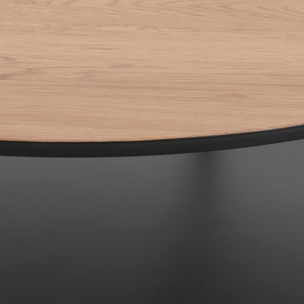 Product photograph of Gilead Oak And Black Round Coffee Table from Choice Furniture Superstore.