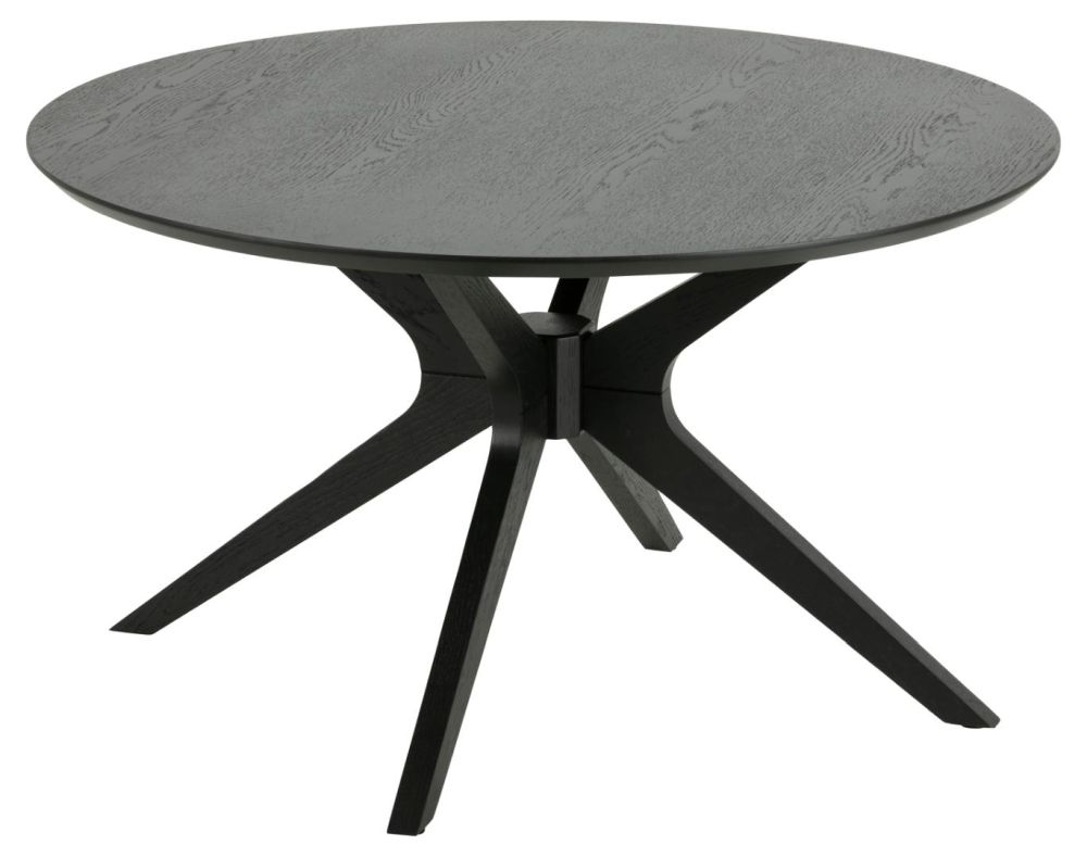 Product photograph of Declo Black 80cm Round Coffee Table from Choice Furniture Superstore.