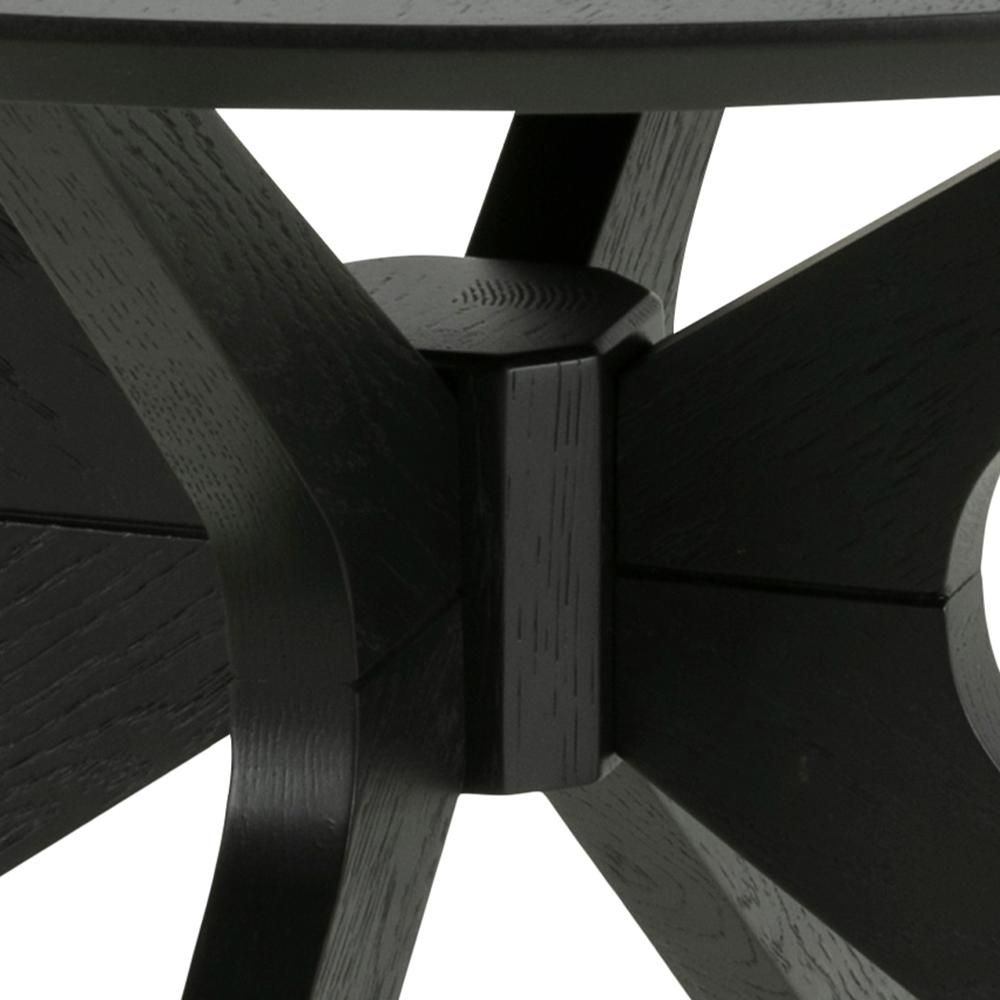 Product photograph of Declo Black 80cm Round Coffee Table from Choice Furniture Superstore.