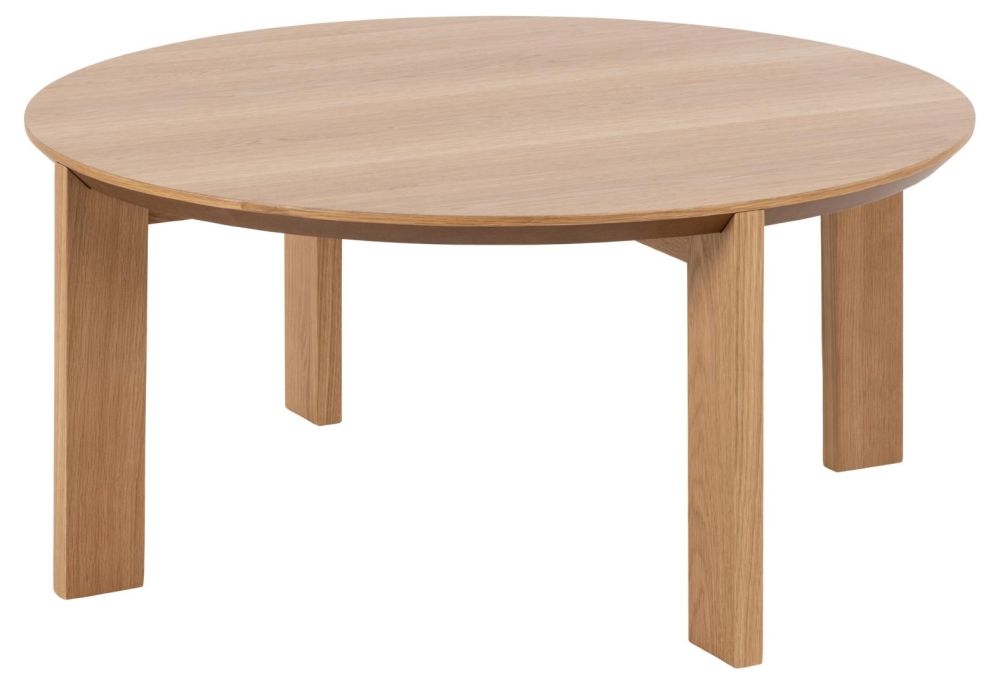 Product photograph of Mabel Oak Round Coffee Table from Choice Furniture Superstore.