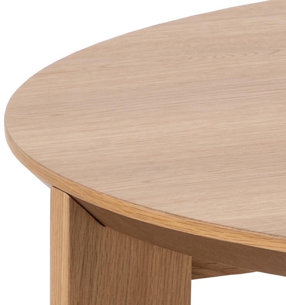 Product photograph of Mabel Oak 90cm Round Coffee Table from Choice Furniture Superstore.
