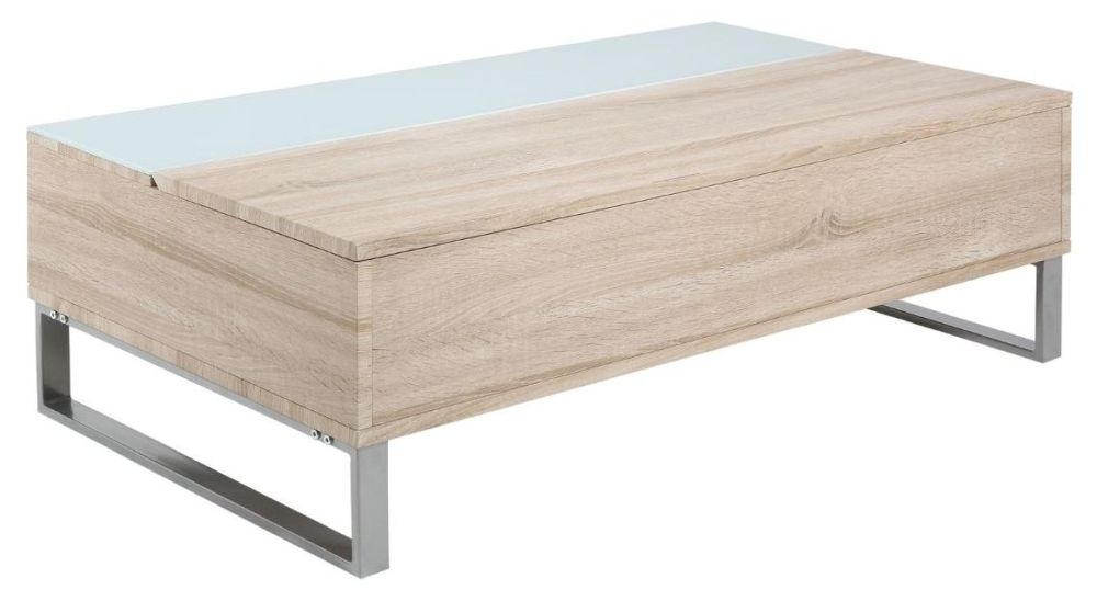 Product photograph of Alicia Sonoma Oak 1 Lift Up 110cm Coffee Table from Choice Furniture Superstore.