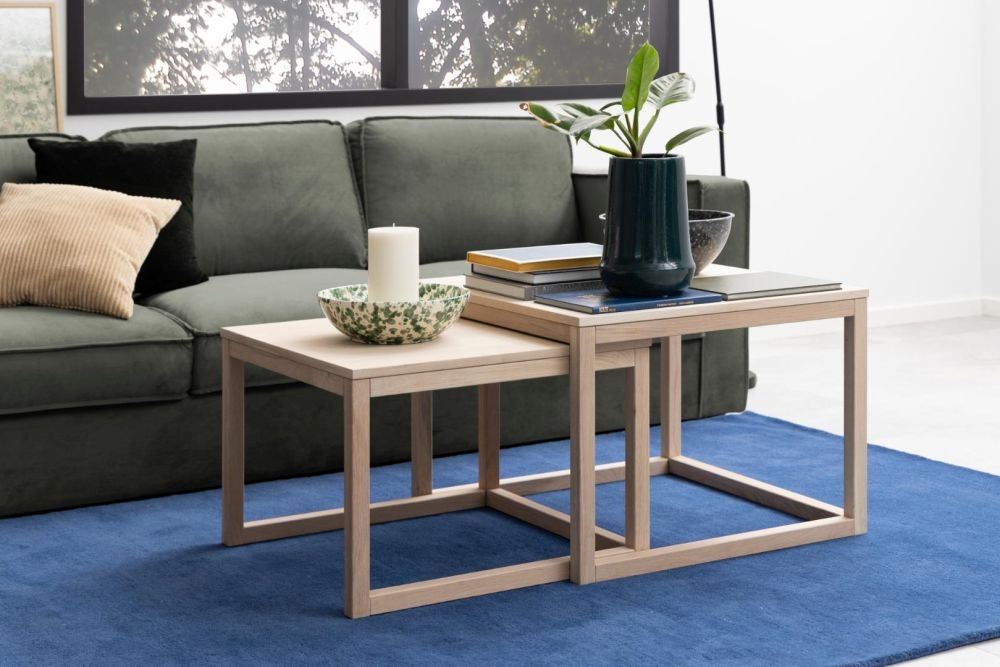 Product photograph of Cadiz Oak Coffee Table Set Of 2 from Choice Furniture Superstore.