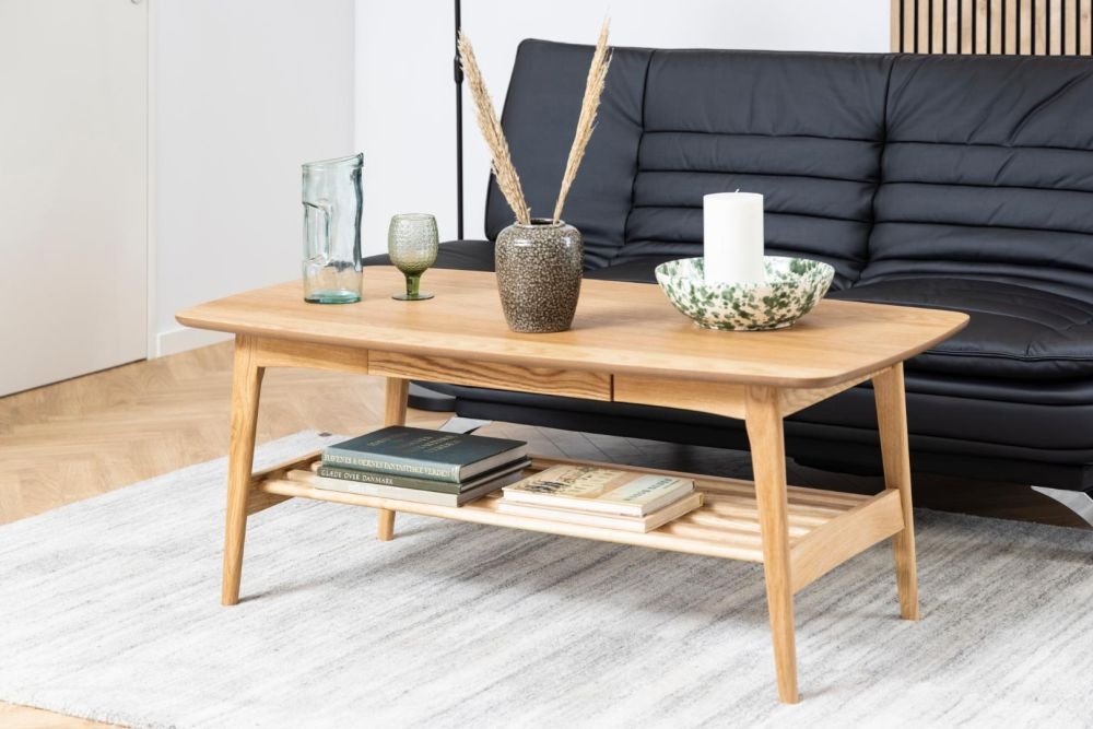 Product photograph of Enfield Oak 1 Drawer Coffee Table from Choice Furniture Superstore.
