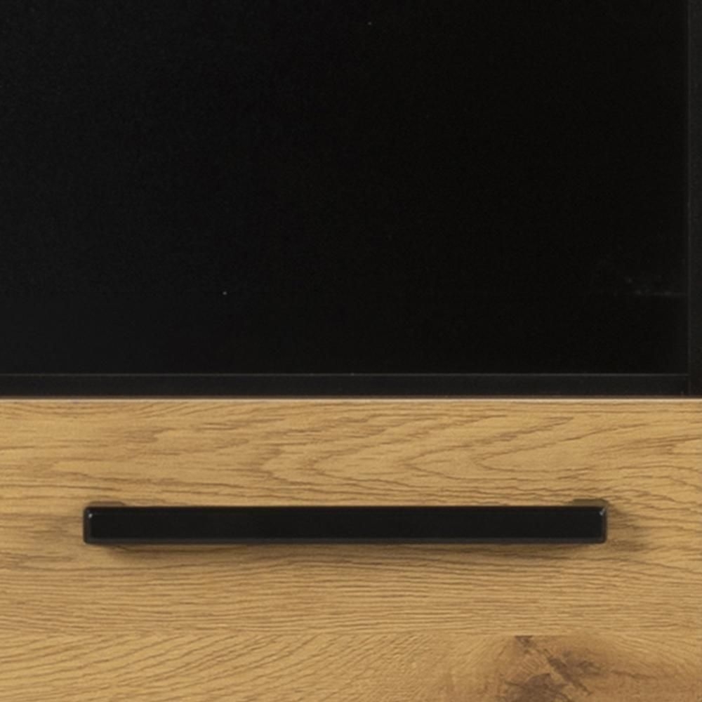 Product photograph of Mesick Oak 3 Door Hall Cabinet from Choice Furniture Superstore.