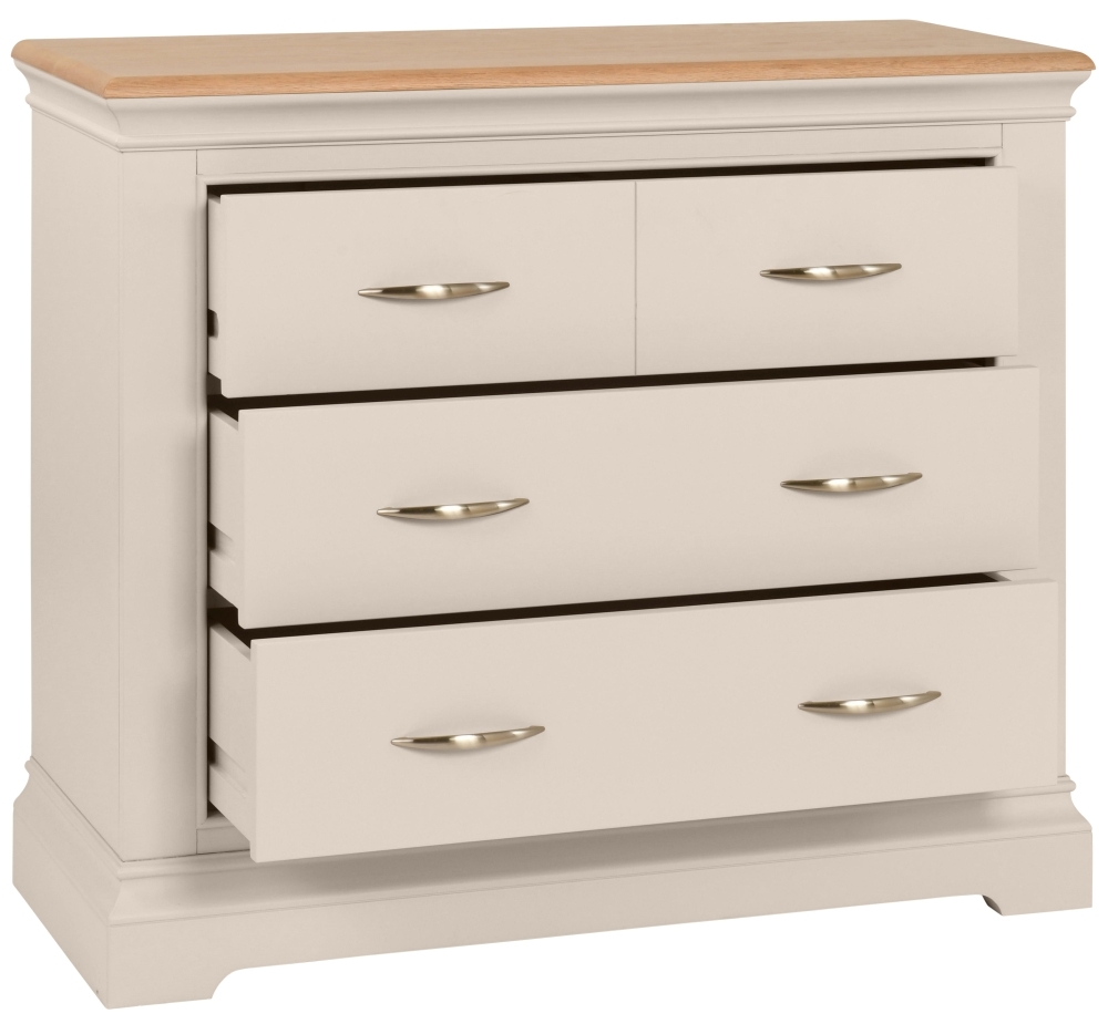 Product photograph of Annecy Painted 2 2 Drawer Chest - Comes In Stone Painted White Painted And Bluestar Painted Options from Choice Furniture Superstore.