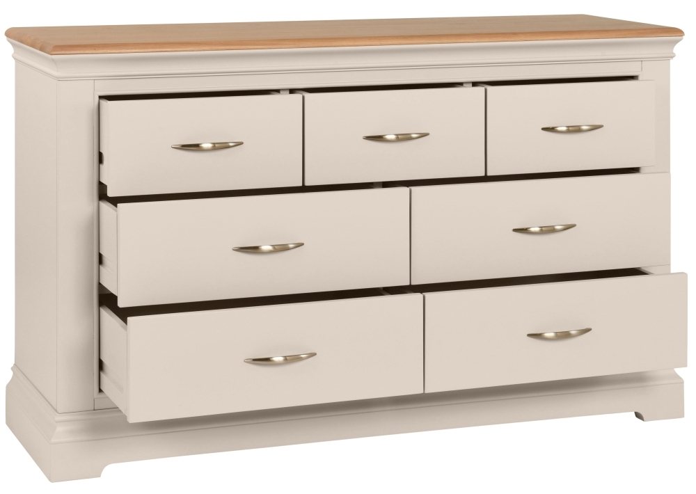 Product photograph of Annecy Painted 3 4 Drawer Combi Chest - Comes In Stone Painted White Painted And Bluestar Painted Options from Choice Furniture Superstore.