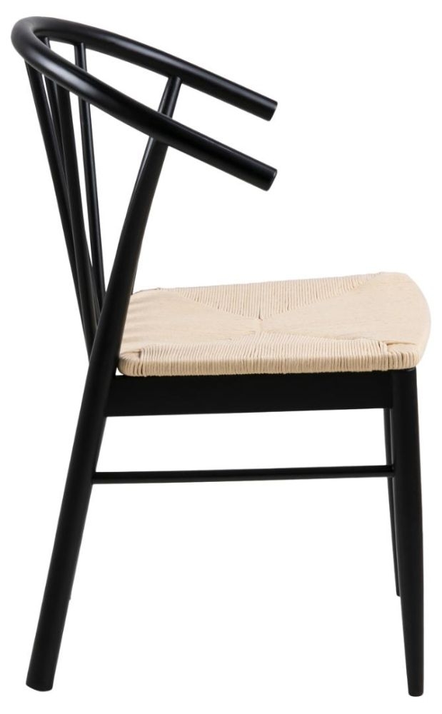 Product photograph of Causey Black Bentwood Dining Chair - Sold In Pairs from Choice Furniture Superstore.