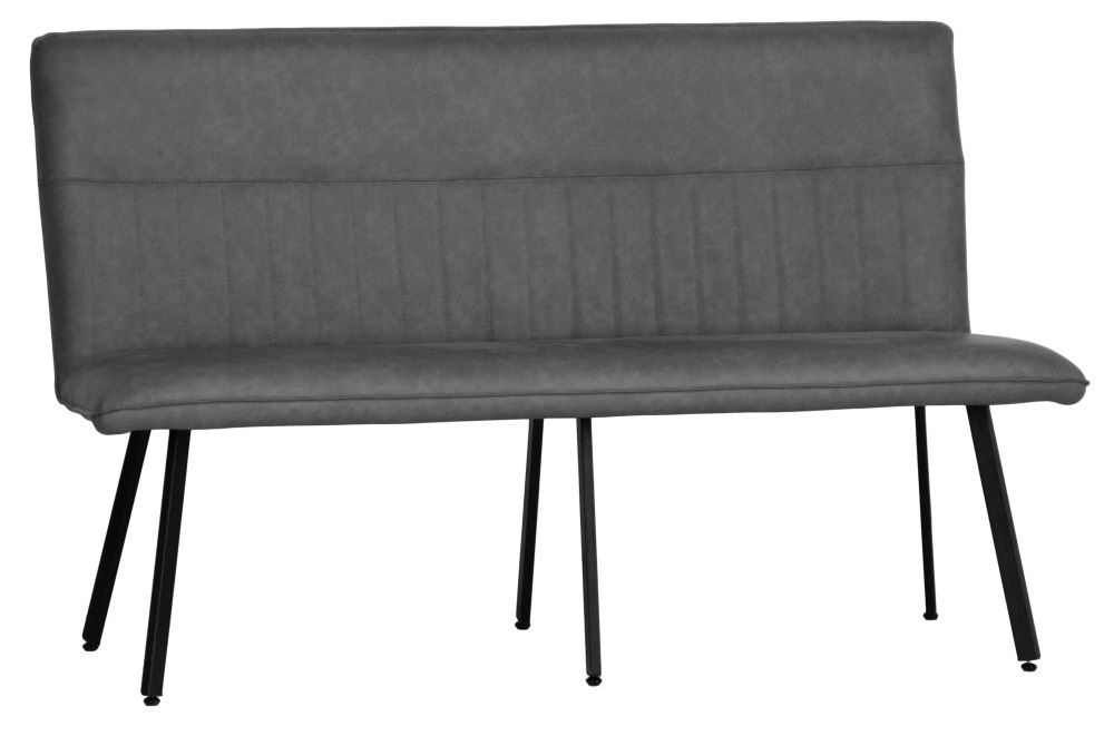 Product photograph of Faux Leather 130cm Dining Bench from Choice Furniture Superstore.