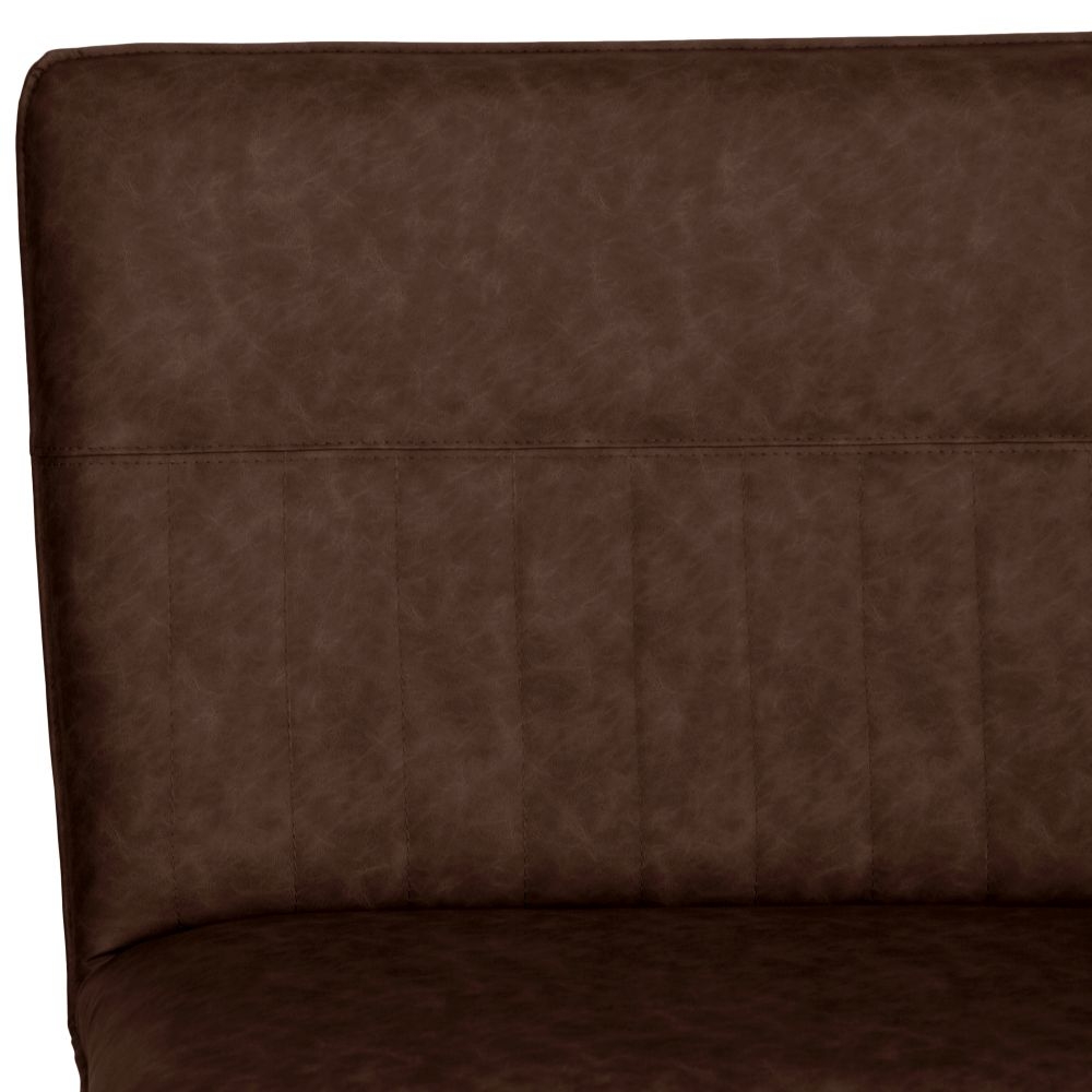 Product photograph of Brown Faux Leather 180cm Dining Bench from Choice Furniture Superstore.