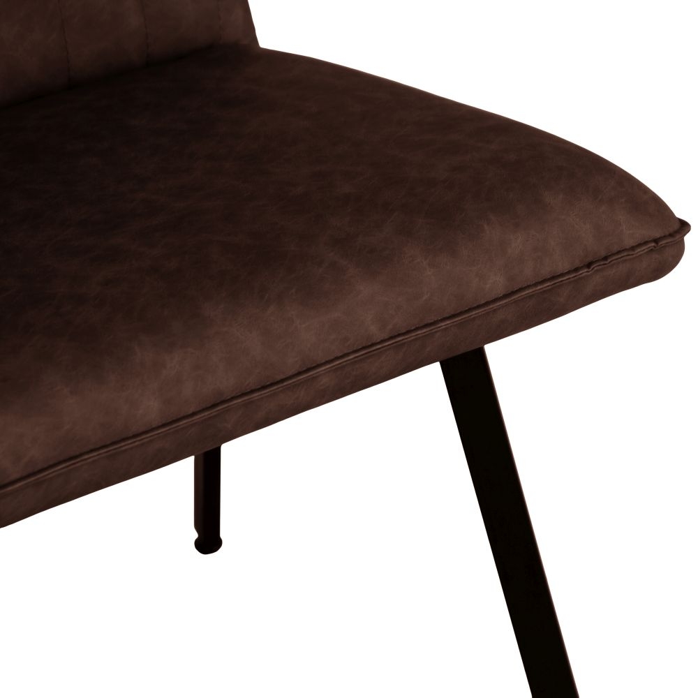 Product photograph of Brown Faux Leather 180cm Dining Bench from Choice Furniture Superstore.