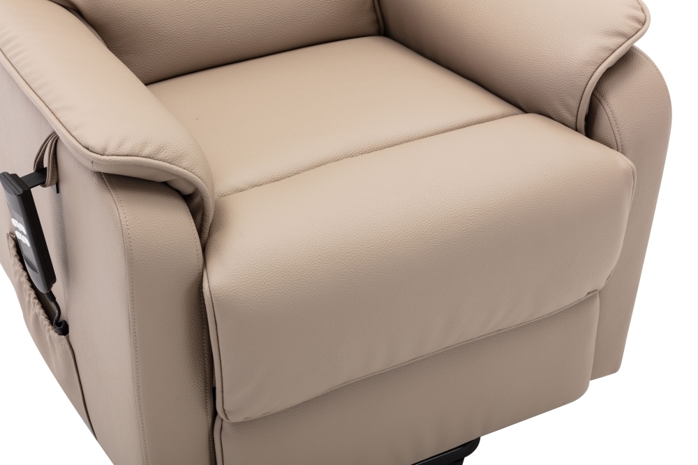 Product photograph of Gfa Valencia Fabric Riser Recliner Armchair - Pebble from Choice Furniture Superstore.