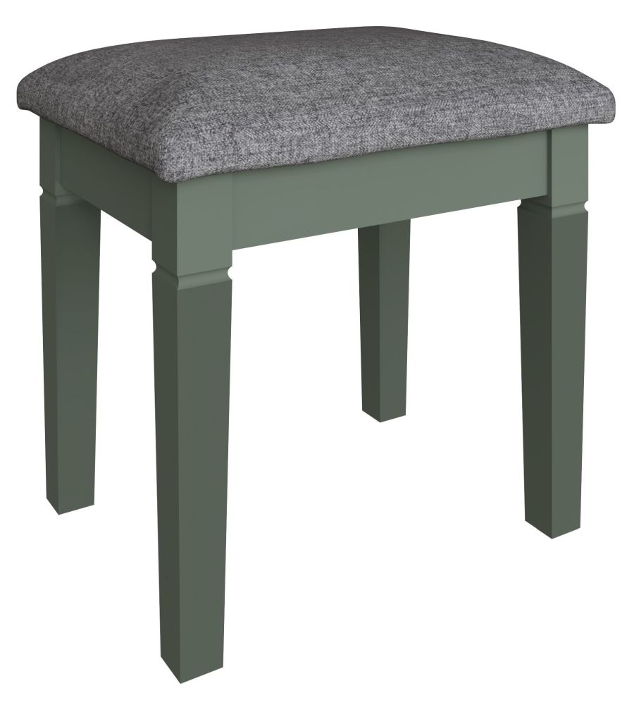 Product photograph of Chantilly Sage Green Painted Dressing Stool from Choice Furniture Superstore.