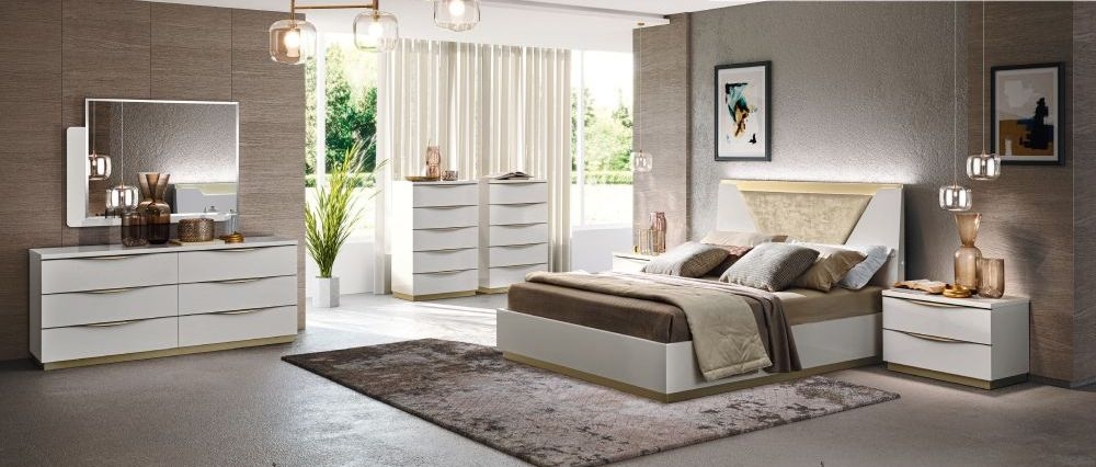 Product photograph of Camel Kharma Night White Italian 2 Drawer Large Bedside Cabinet from Choice Furniture Superstore.