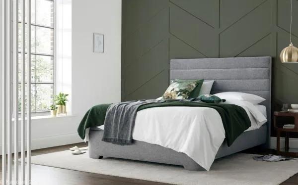 Product photograph of Kaydian Appleby Ottoman Storage Bed - Marbella Grey Fabric from Choice Furniture Superstore.