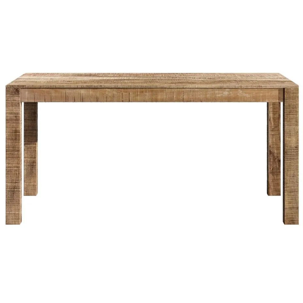 Product photograph of Dakota Mango Wood Dining Table Indian Light Natural Rustic Finish 160cm Rectangular Top Seats 6 Diners from Choice Furniture Superstore.