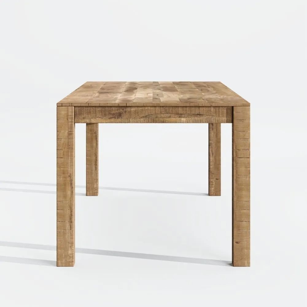 Product photograph of Dakota Mango Wood Dining Table Indian Light Natural Rustic Finish 200cm Rectangular Top Seats 8 Diners from Choice Furniture Superstore.