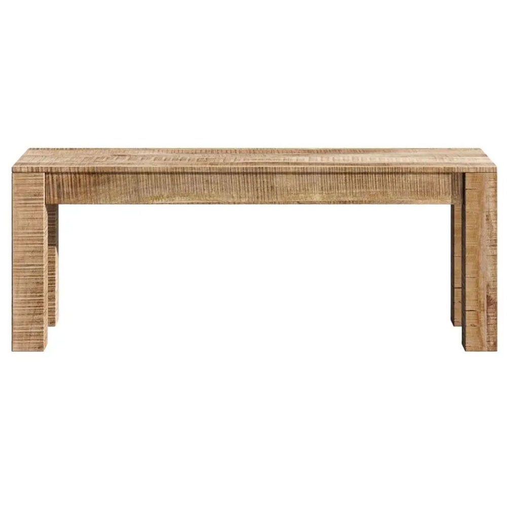 Product photograph of Dakota Mango Wood Dining Bench Indian Light Natural Rustic Finish from Choice Furniture Superstore.