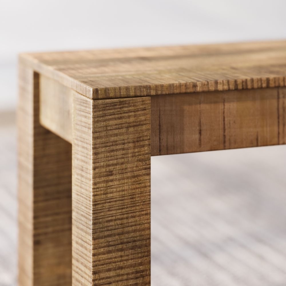 Dakota Mango Wood Large Dining Bench, Indian Light Natural Rustic