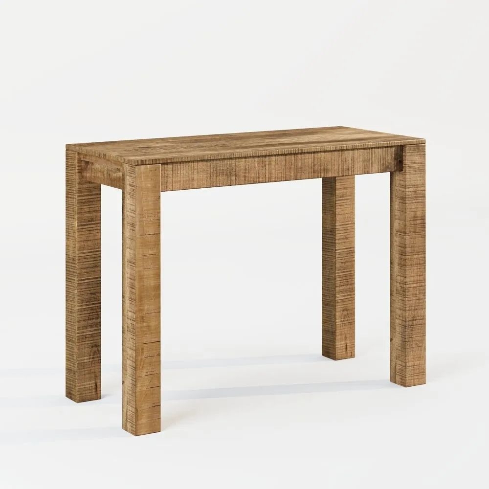 Product photograph of Dakota Mango Wood Console Table Indian Light Natural Rustic Finish 100cm from Choice Furniture Superstore.