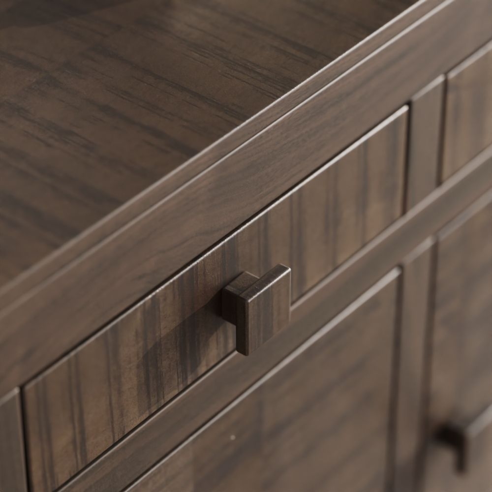 Product photograph of Clearance - Dakota Mango Wood Sideboard Indian Dark Walnut Rustic Finish 135cm Medium Cabinet - 3 Door With 3 Drawers - Brand New Item from Choice Furniture Superstore.