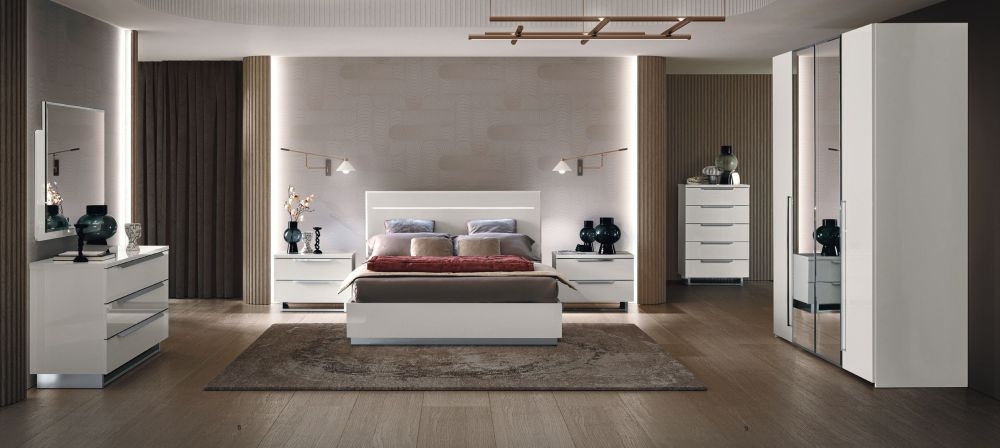 Product photograph of Camel Kimera Night White Italian Bed With Storage from Choice Furniture Superstore.