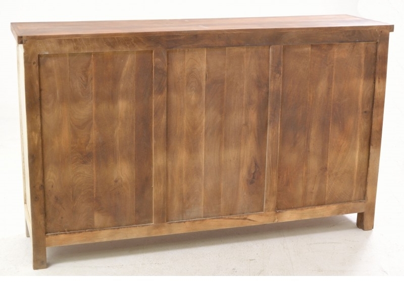 Product photograph of Ancient Mariner Carved Distressed Off White Mango Wood 2 Door Large Sideboard from Choice Furniture Superstore.
